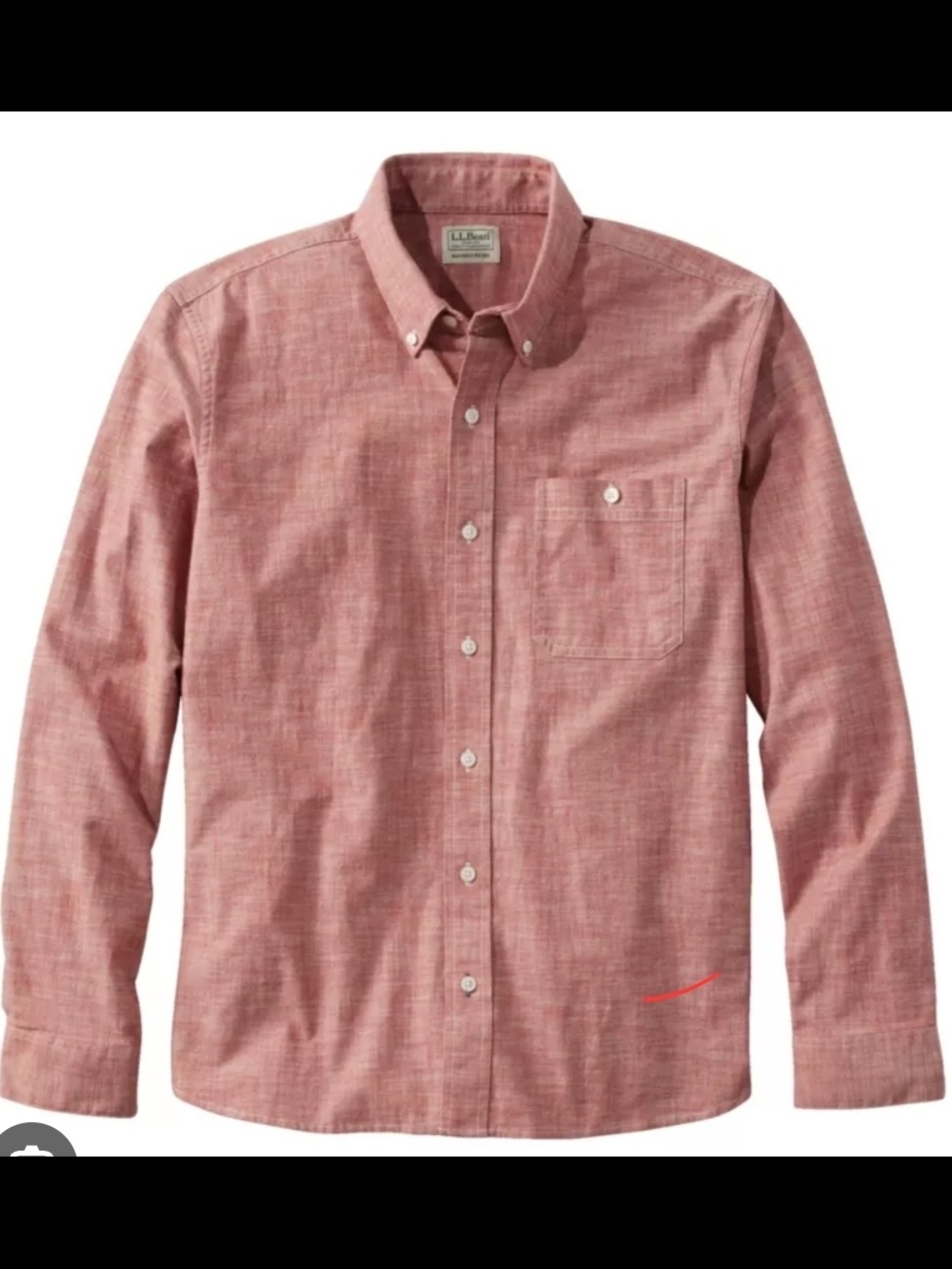 L.L. Bean Men's Button-Down Shirt - Dusty Red